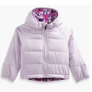 NWT The North Face Girls Infant Perrito Reversible Jacket, Lavender Fog, 3-6 mo